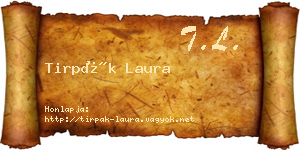 Tirpák Laura névjegykártya